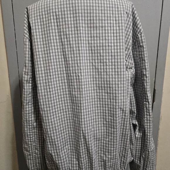 Basic Code Men's Lightweight Check Zip-Up Jacket - Gray - Picture 4 of 6